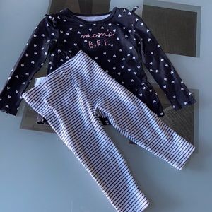 Carter’s matching shirt and leggings outfit